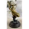 Image 1 : Golden Patina Gilt Bronze Leaping Frog Statue