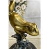 Image 3 : Golden Patina Gilt Bronze Leaping Frog Statue