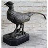 Image 2 : Pheasant Grouse Game Bird Hunter Bronze Marble Statue Wildlife Trophy