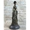 Image 1 : Signed Original Vitaleh Victorian Lady With Flowers Bronze Sculpture