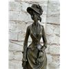 Image 3 : Signed Original Vitaleh Victorian Lady With Flowers Bronze Sculpture