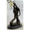 Image 2 : Signed Modern Art Abstract Two Lovebirds Sharing a Moment Bronze Sculpture