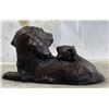 Image 2 : Labrador Retriever and Puppy Bronze Sculpture