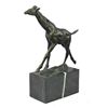 Image 2 : Original Signed Milo Tall Giraffe Bookend Book End Bronze Sculpture