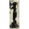 Image 2 : Hot Cast Bronze Sculpture Statue Draped Lady On Marble Base Signed J. Cassaigne
