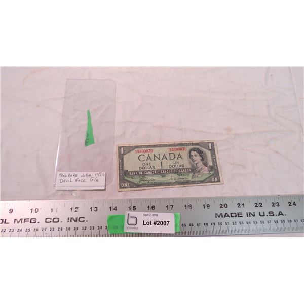 $1 Bill - 1954 (devils face)