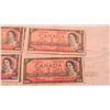 Image 3 : (4) $2 Bills - 1954 (poor condition)