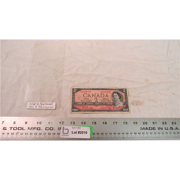 1954 - $2 Bill (replacement note)