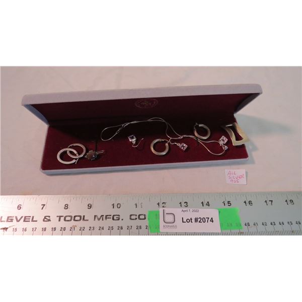 Mix Lot Earrings Necklace - all silver 925 (in box)
