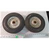 Image 4 : (2) replacement tires + rims for 2 wheel cart
