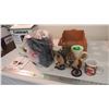 Image 1 : Bos of miscellaneous items - 3 mugs, coffee cup cuisinart, toy horse