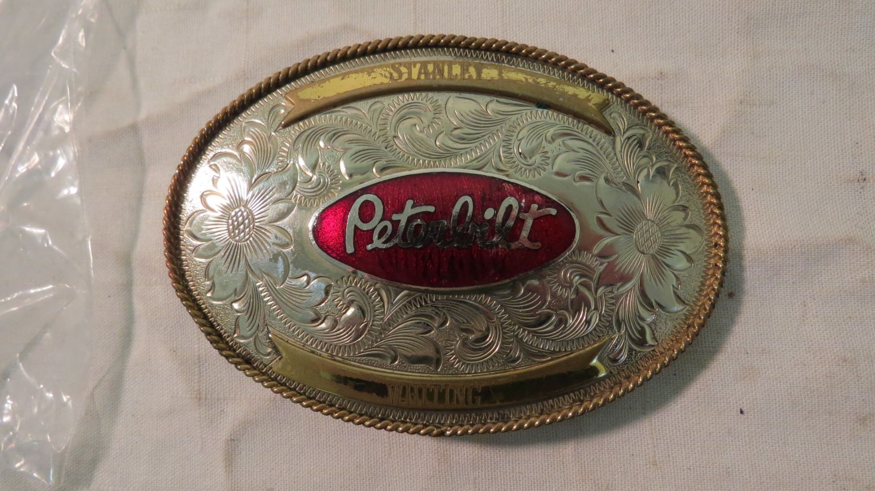 Belt Buckle Peterbilt German Silver Bodnarus Auctioneering
