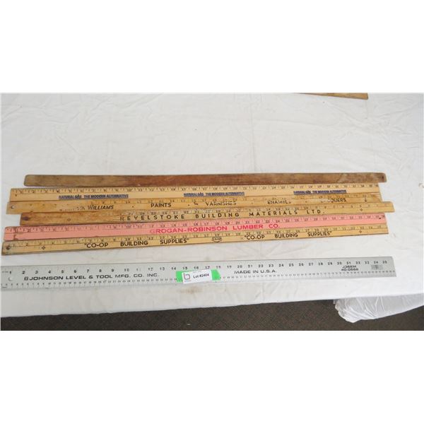 (6) Vintage yardsticks