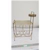 Image 1 : *Retro Brass magazine holder / end table 15.5" long