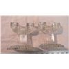 Image 3 : pair of 1930's clear glass candle holders