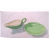 Image 3 : Green Gravy boat with tray
