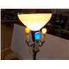 Image 4 : Vintage Floor lamp - 62" tall (3 colored bulbs) - with misc shade