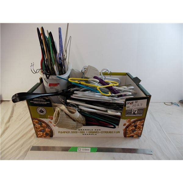 Box of clothes hangers - all types