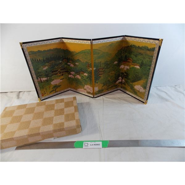 Fold Out art picture - scenery of asia - in box