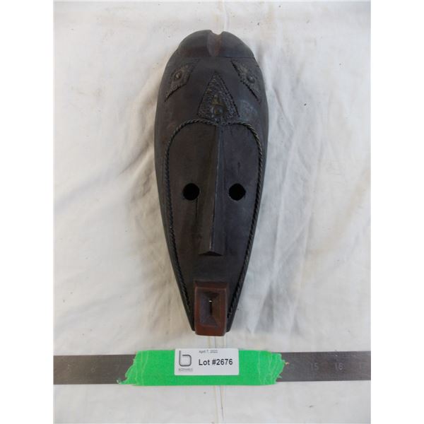 Carved Tiki Mask - wooden - 14" long