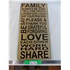 Image 1 : Wood wall hanger - motivational words - 24" long