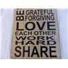 Image 3 : Wood wall hanger - motivational words - 24" long