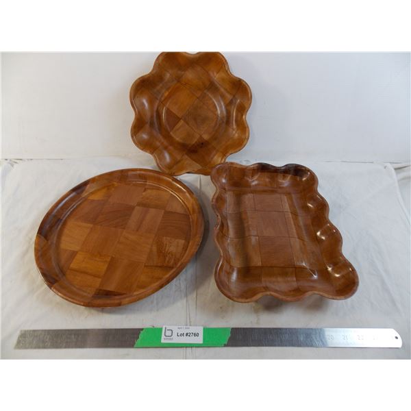 Wooden serving trays