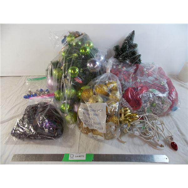 Box of christmas decorations