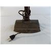 Image 2 : Vintage metal desk lamp (cord frayed on end, untested) - 17" bulb, 18" wide shade
