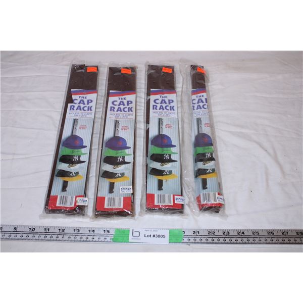 The Cap Rack holds 10 caps or hats