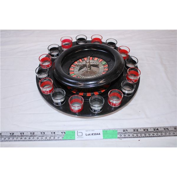 Roulette shot glass set