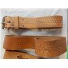 Image 2 : (4) top grain saddle leather work belt