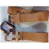 Image 3 : (4) top grain saddle leather work belt