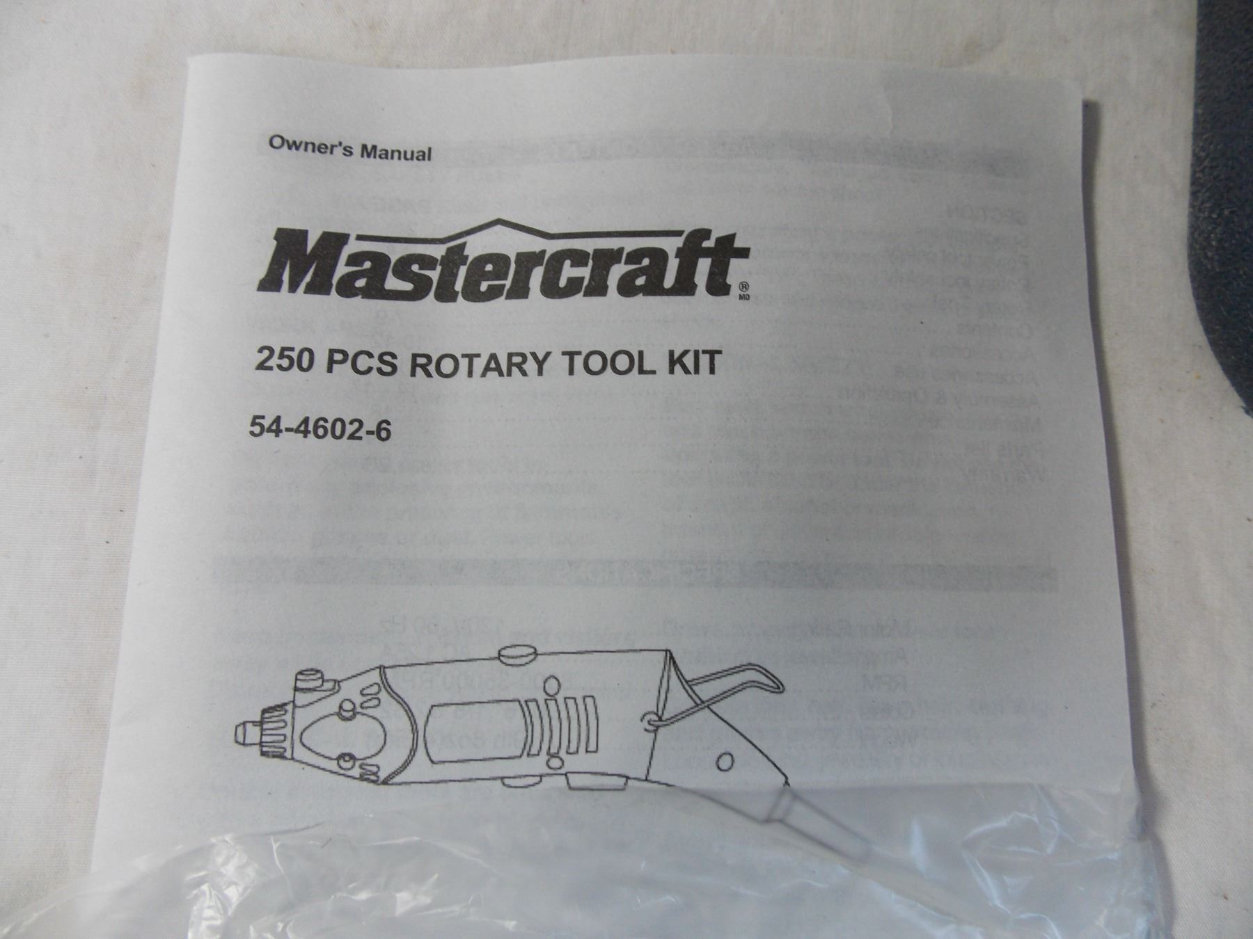 Mastercraft rotary tool kit with machine Bodnarus Auctioneering