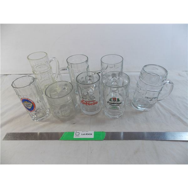 (8) Glass mugs - Germany Mid 80's except for Original 16