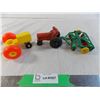 Image 1 : Auburn plastic tractor + trailer / fisher price tractor