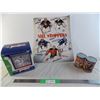 Image 1 : Lindros + Leclair Pinnacle Tin Cans, Sammy Sosa Jox Box + poster