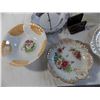 Image 2 : Clear Glass plates + bowls, Horse napkin holder, serving tray, ceramic bowls