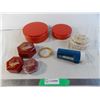Image 1 : Stacking containers, metal tins, bracelet, jewelry box, flashlight