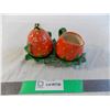 Image 1 : Strawberry ceramic sugar + cream set