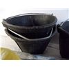 Image 2 : (3) Rubber pails (heavy) + paint roller handles