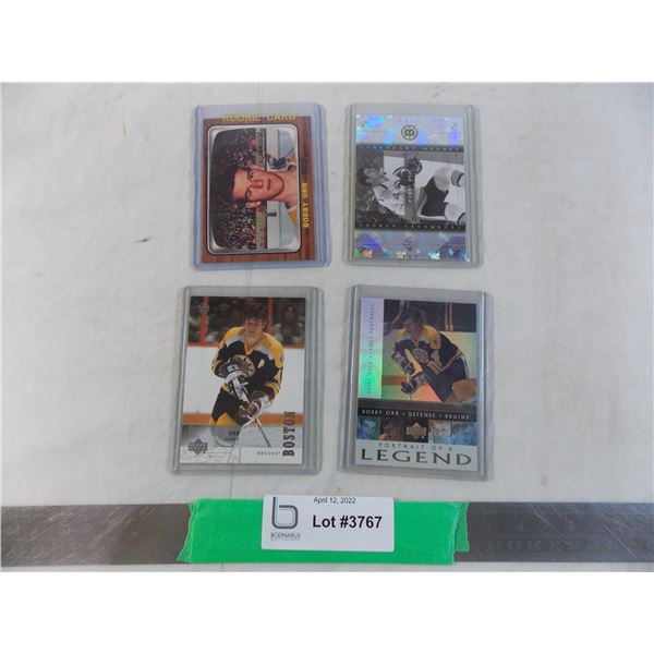 (4) Bobby Orr Cards - cannot guarantee authenticity