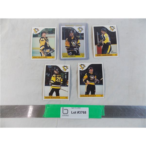 1985-86 OPC Lemieux + Penguins team cards - cannot guarantee authenticity