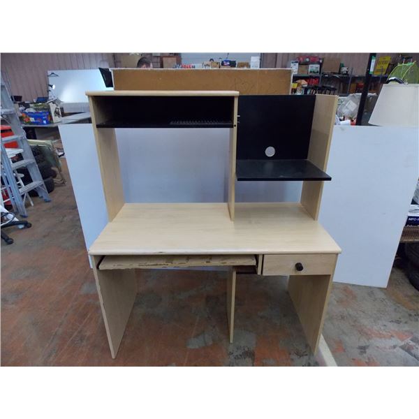 *2 piece computer desk - damaged, tabletop comes off easily