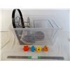 Image 1 : Storage Tote with misc household + McDonalds toys