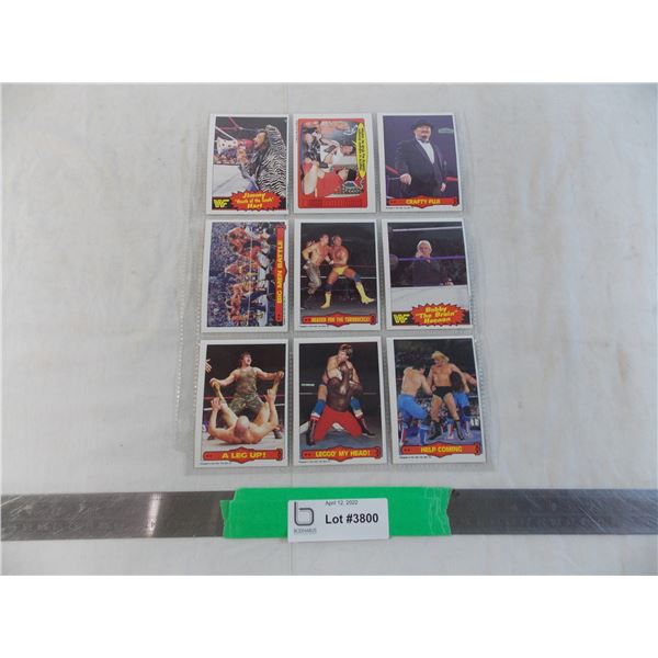 (9) 1985 OPC WWF Wrestling cards - good condition