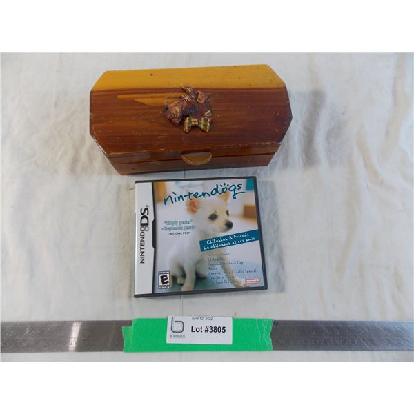 Nintendo DS Dog game + Cedar Dogface trinket box