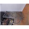Image 2 : *Lot of damaged bike + wheelchair tires + (2) metal rack shelves