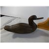 Image 2 : Solid wood carved ducks, small mantle clock, glass paperweight