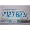 Image 1 : Saskatchewan 1972 License Plate